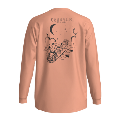 Courser Racing White Skull Performance Long Sleeve