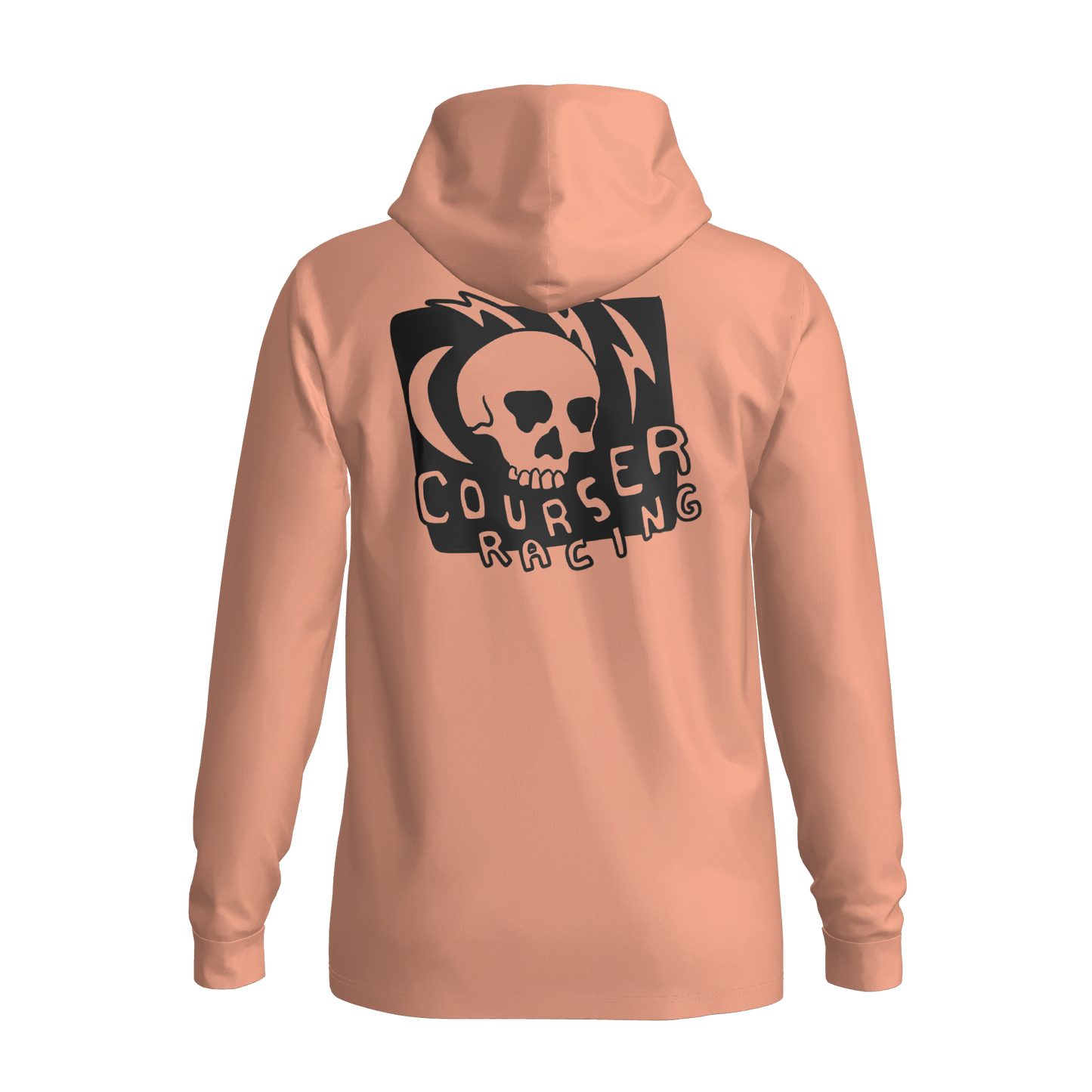 Courser Racing Black Skulls Hooded Performance Long Sleeve
