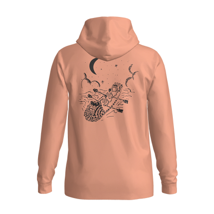 Courser Racing White Skulls Hooded Performance Long Sleeve