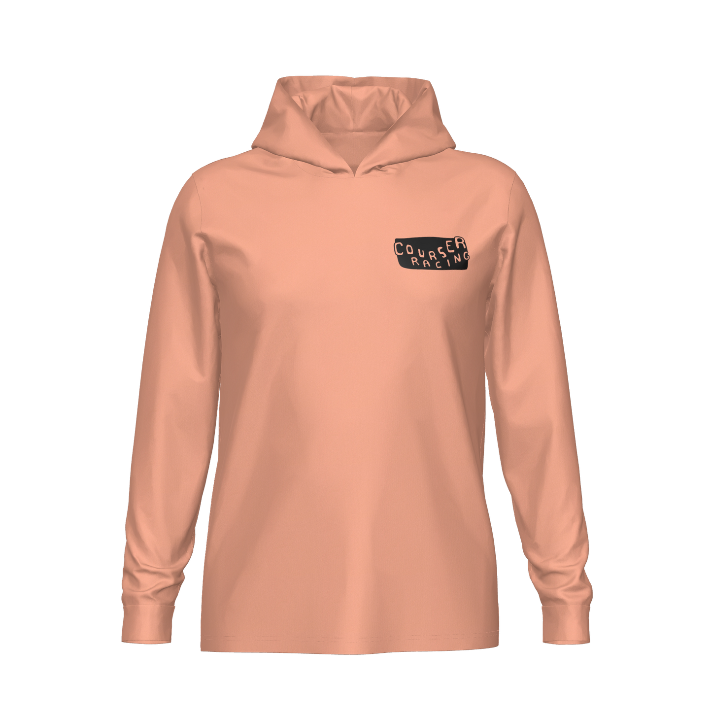 Courser Racing Black Skulls Hooded Performance Long Sleeve