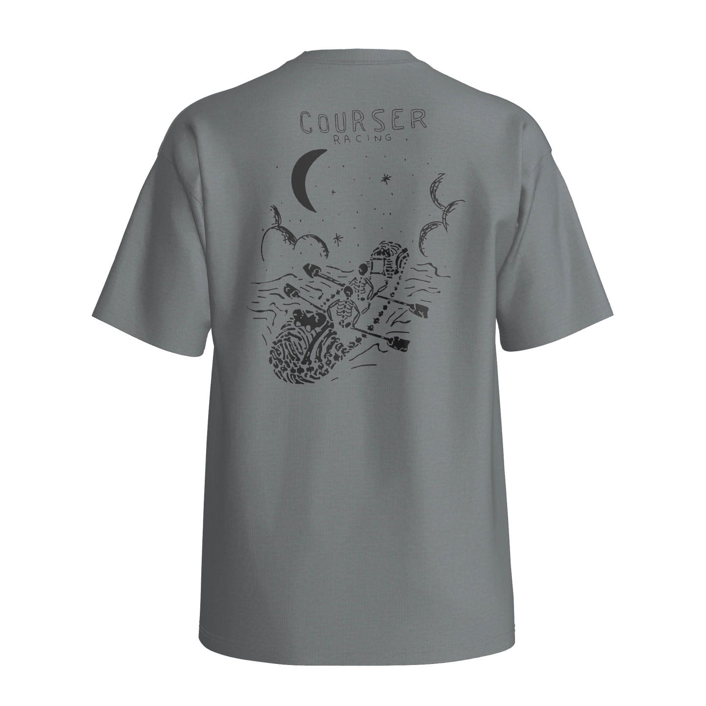 Courser Racing CC White Skull Tee