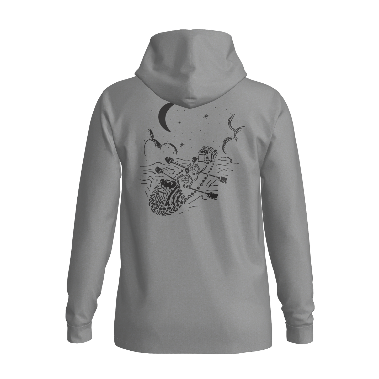 Courser Racing White Skulls Hooded Performance Long Sleeve