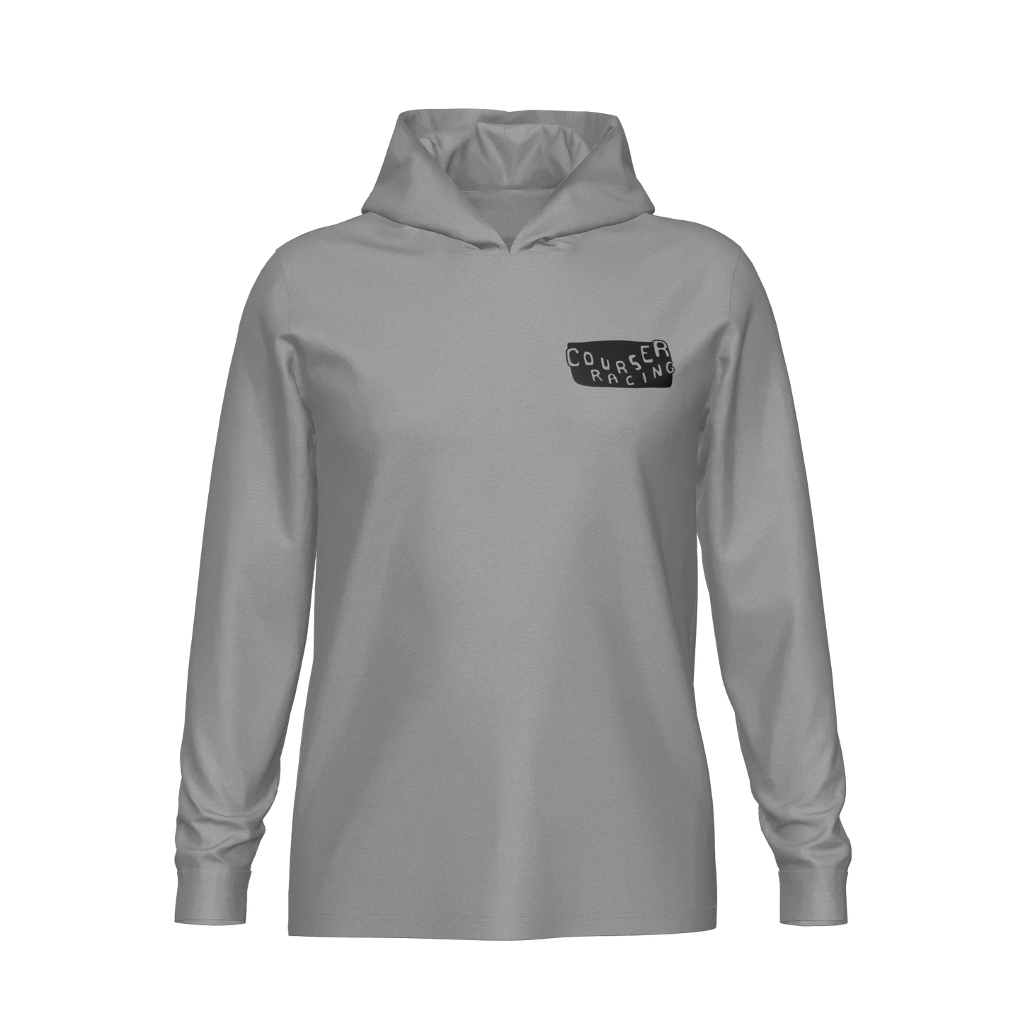 Courser Racing Black Skulls Hooded Performance Long Sleeve
