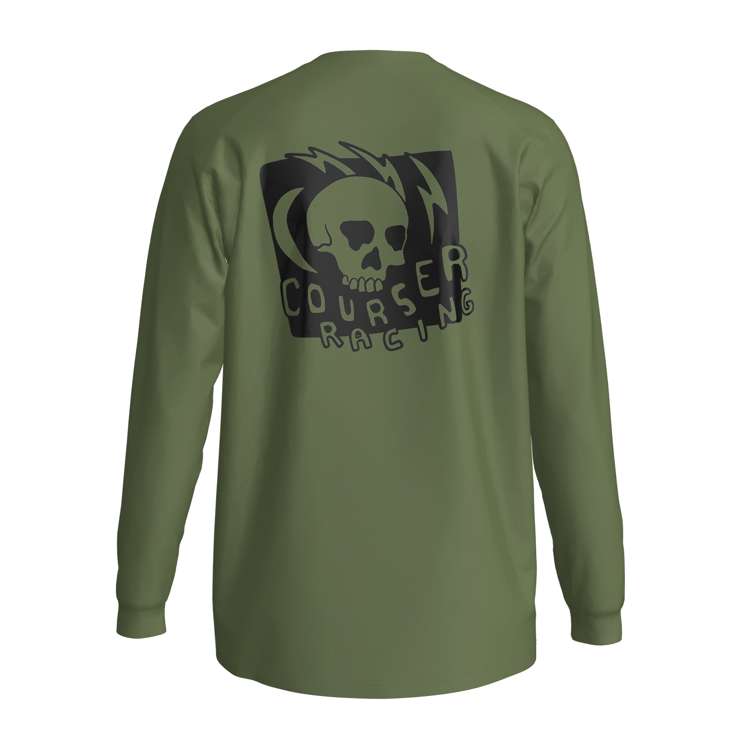 Courser Racing Black Skulls Performance Long Sleeve