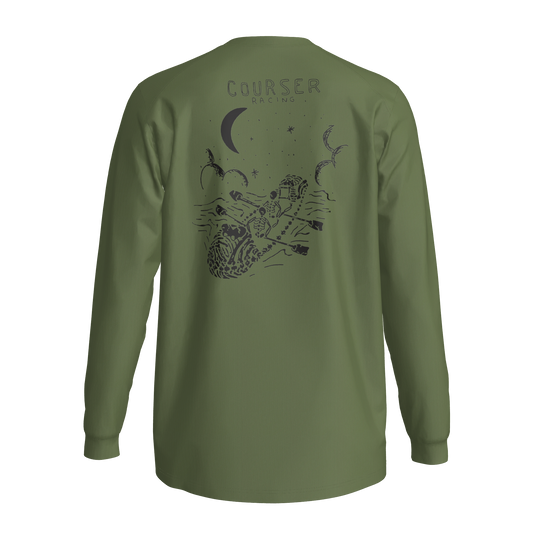 Courser Racing White Skull Performance Long Sleeve