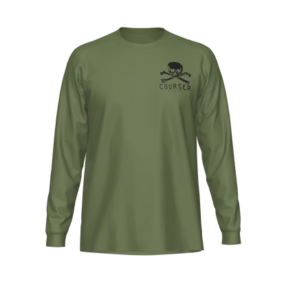 Courser Racing White Skull Performance Long Sleeve