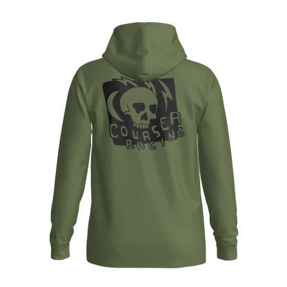 Courser Racing Black Skulls Hooded Performance Long Sleeve