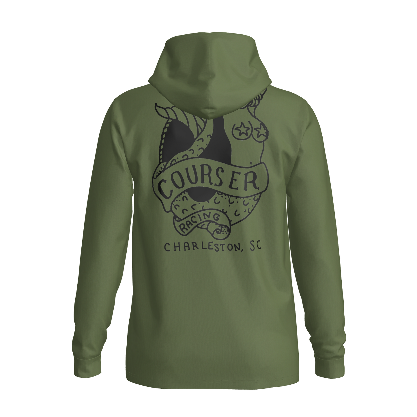 Courser Racing Mermaid Hooded Performance Long Sleeve