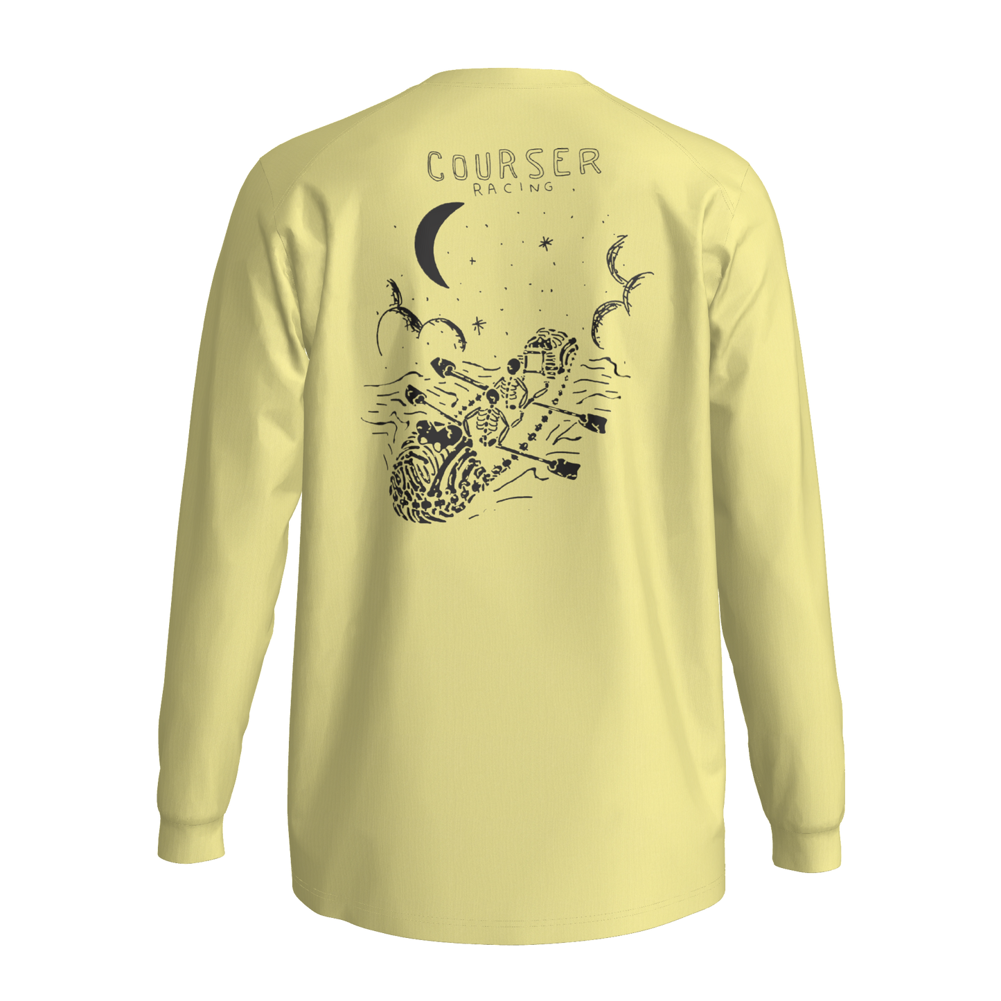 Courser Racing White Skull Performance Long Sleeve