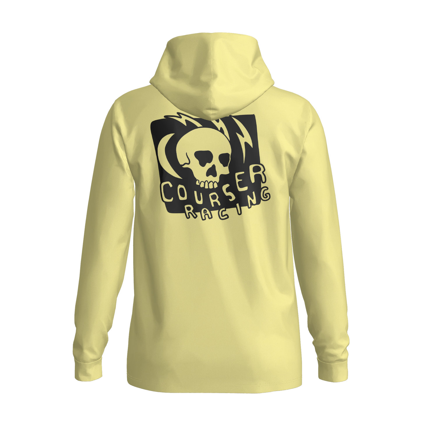 Courser Racing Black Skulls Hooded Performance Long Sleeve