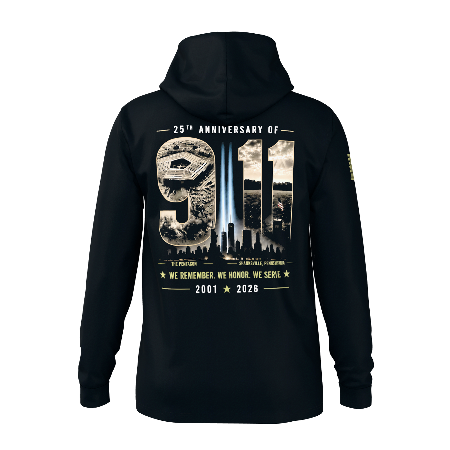 IAVA 9/11 Fishing Rash Guard Hooded Shirt