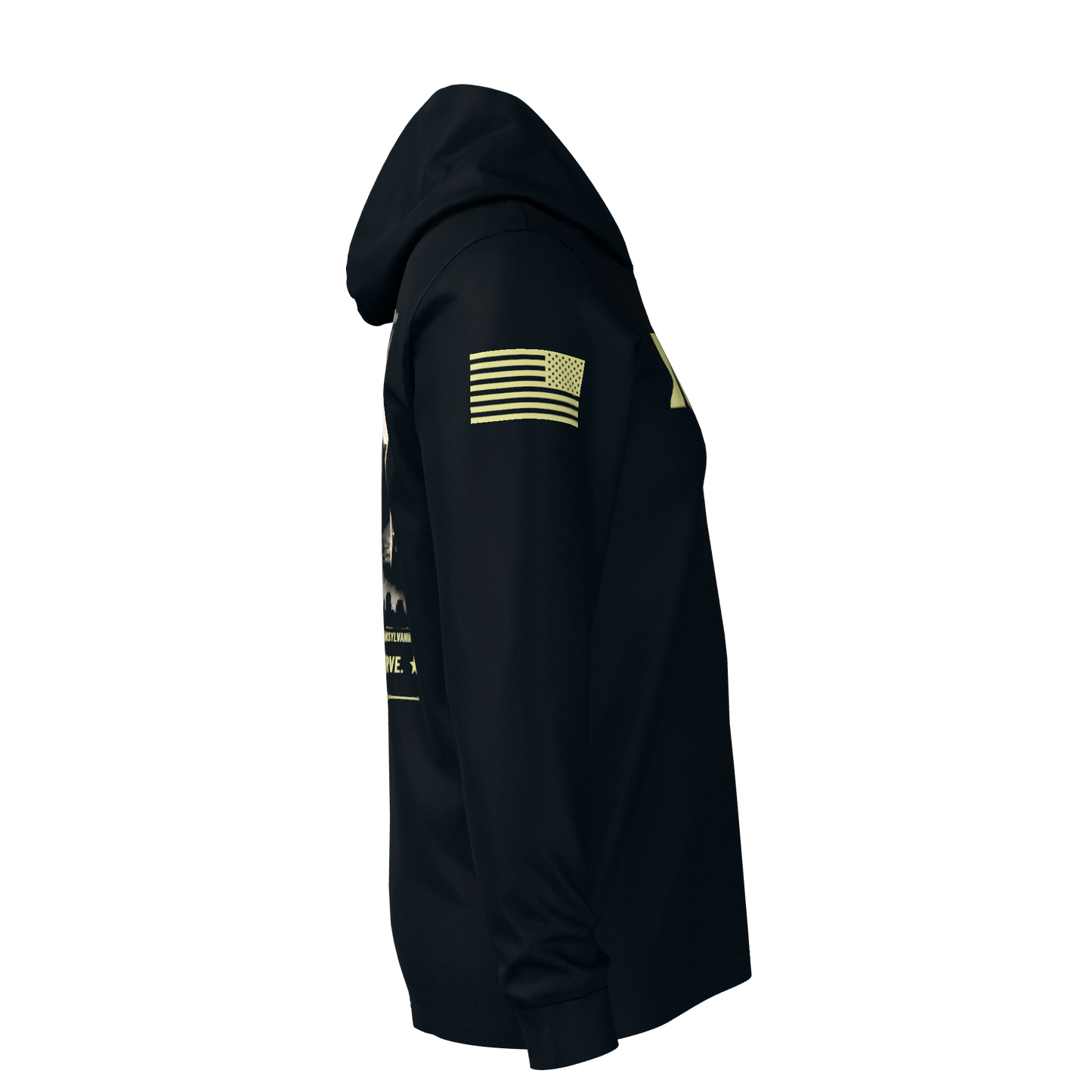 IAVA 9/11 Fishing Rash Guard Hooded Shirt