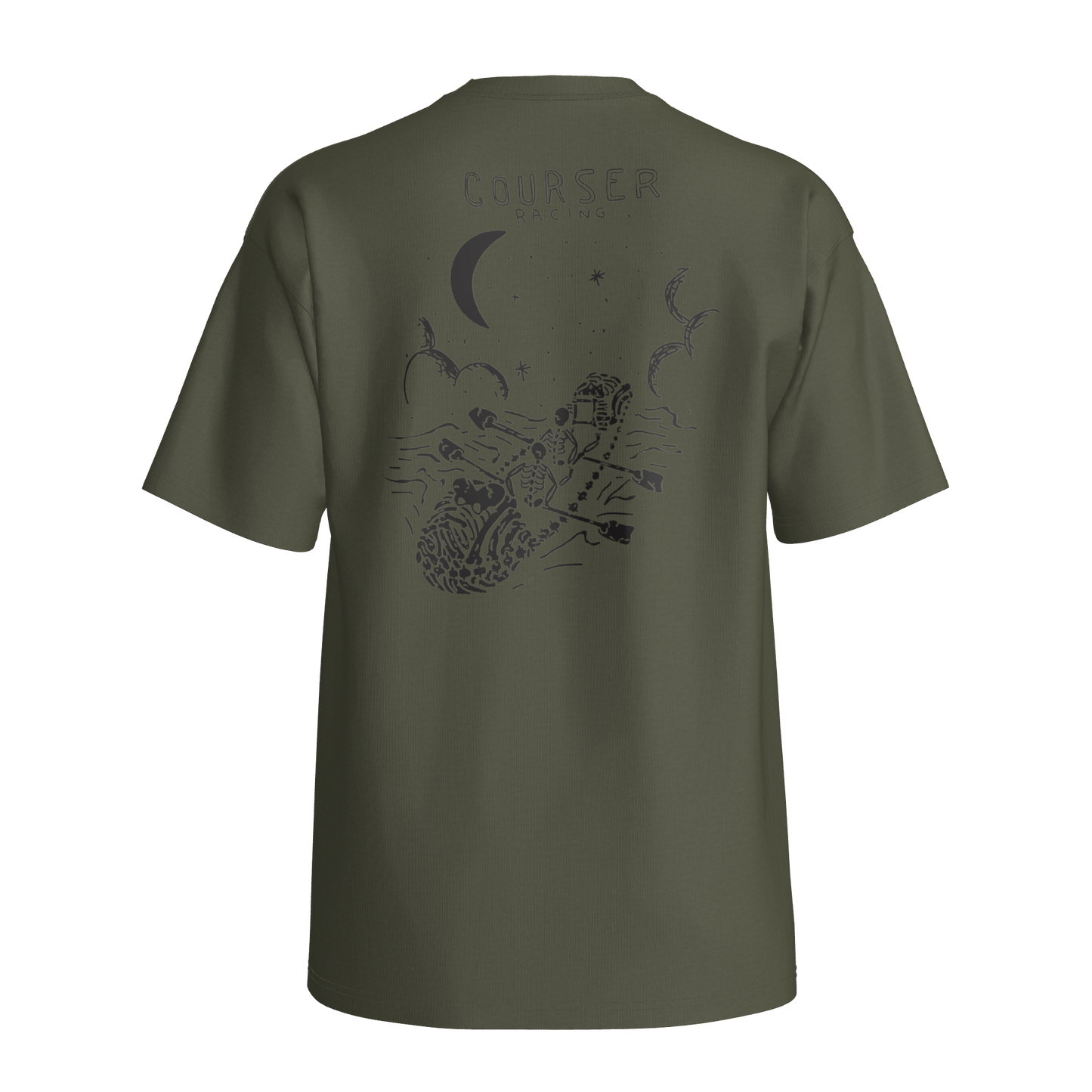Courser Racing CC White Skull Tee