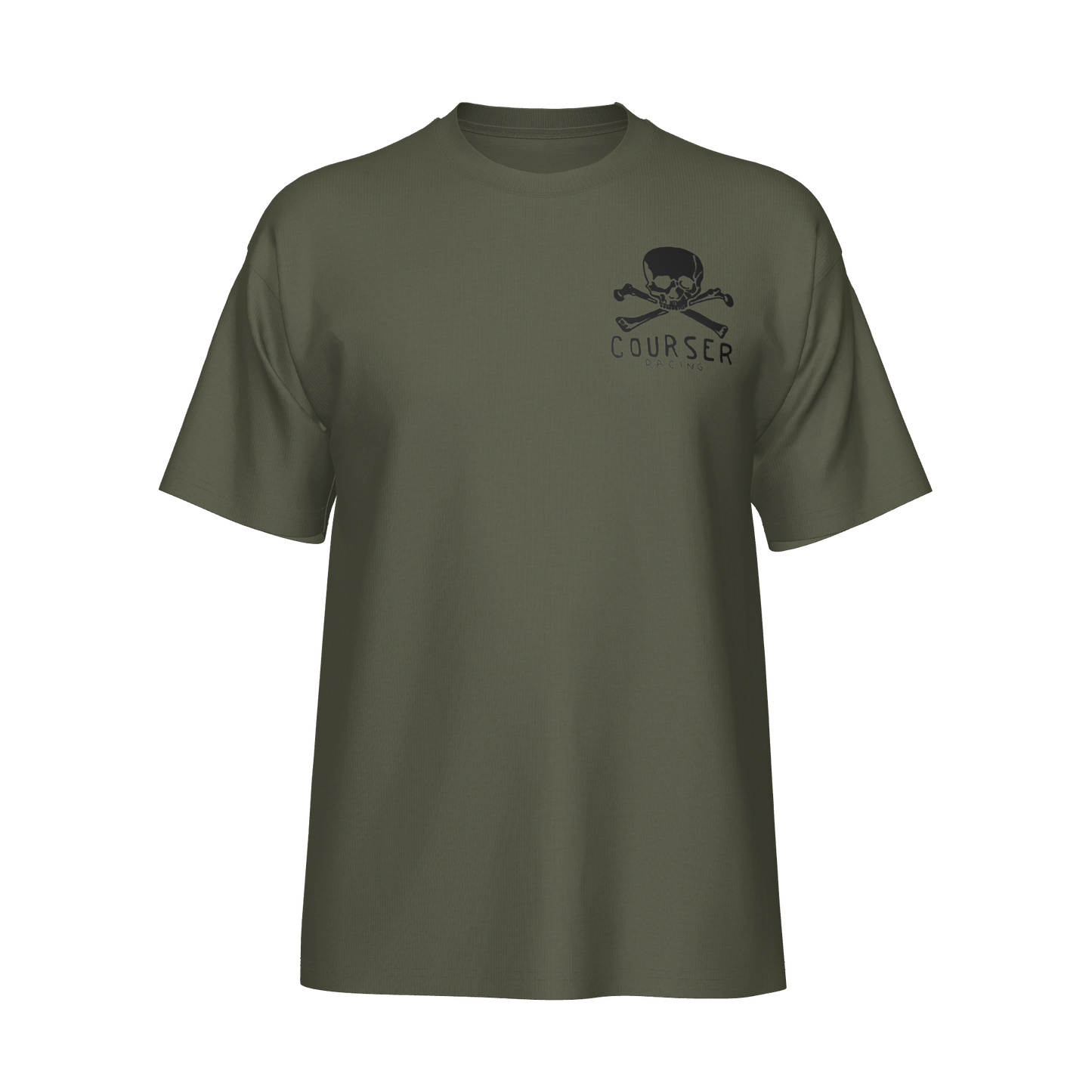 Courser Racing CC White Skull Tee