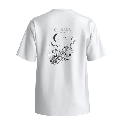 Courser Racing CC White Skull Tee