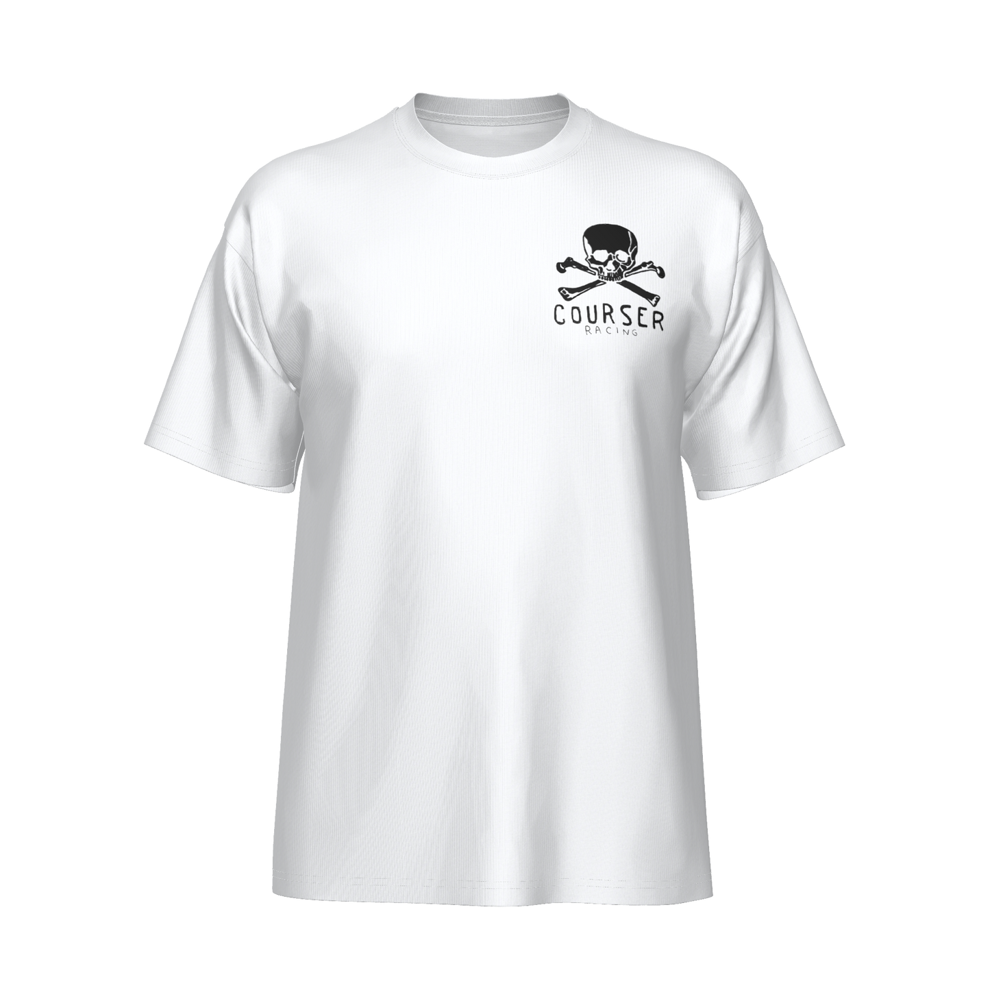 Courser Racing CC White Skull Tee