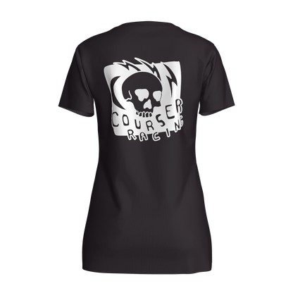 Courser Racing Women's NL Black Skull Tee