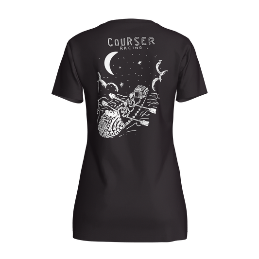 Courser Racing Women's White Skull NL Tee