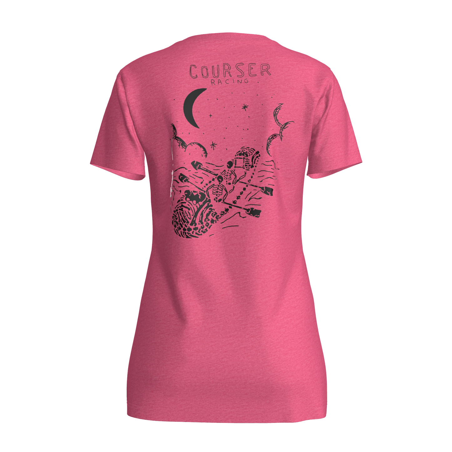 Courser Racing Women's White Skull NL Tee