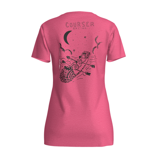 Courser Racing Women's White Skull NL Tee