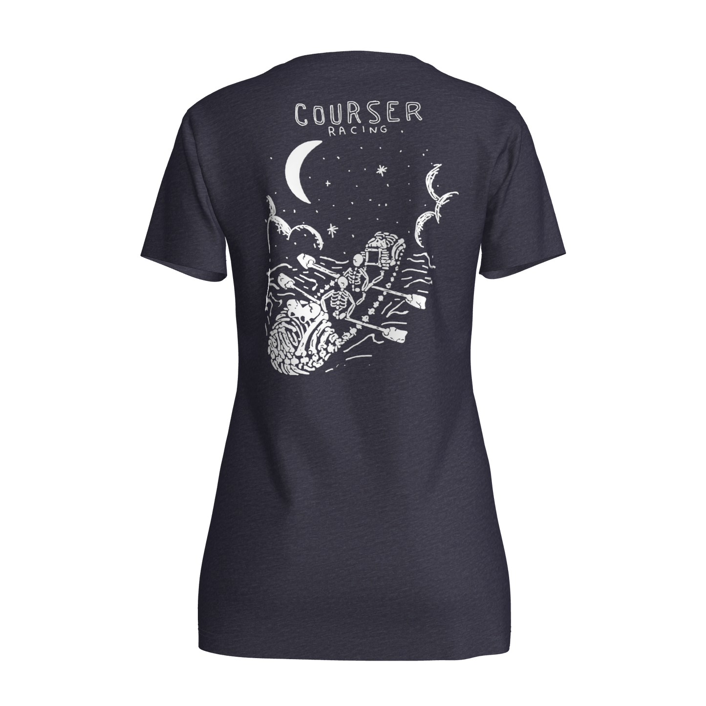 Courser Racing Women's White Skull NL Tee