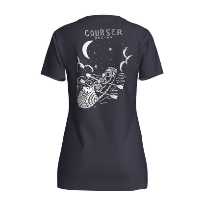 Courser Racing Women's White Skull NL Tee