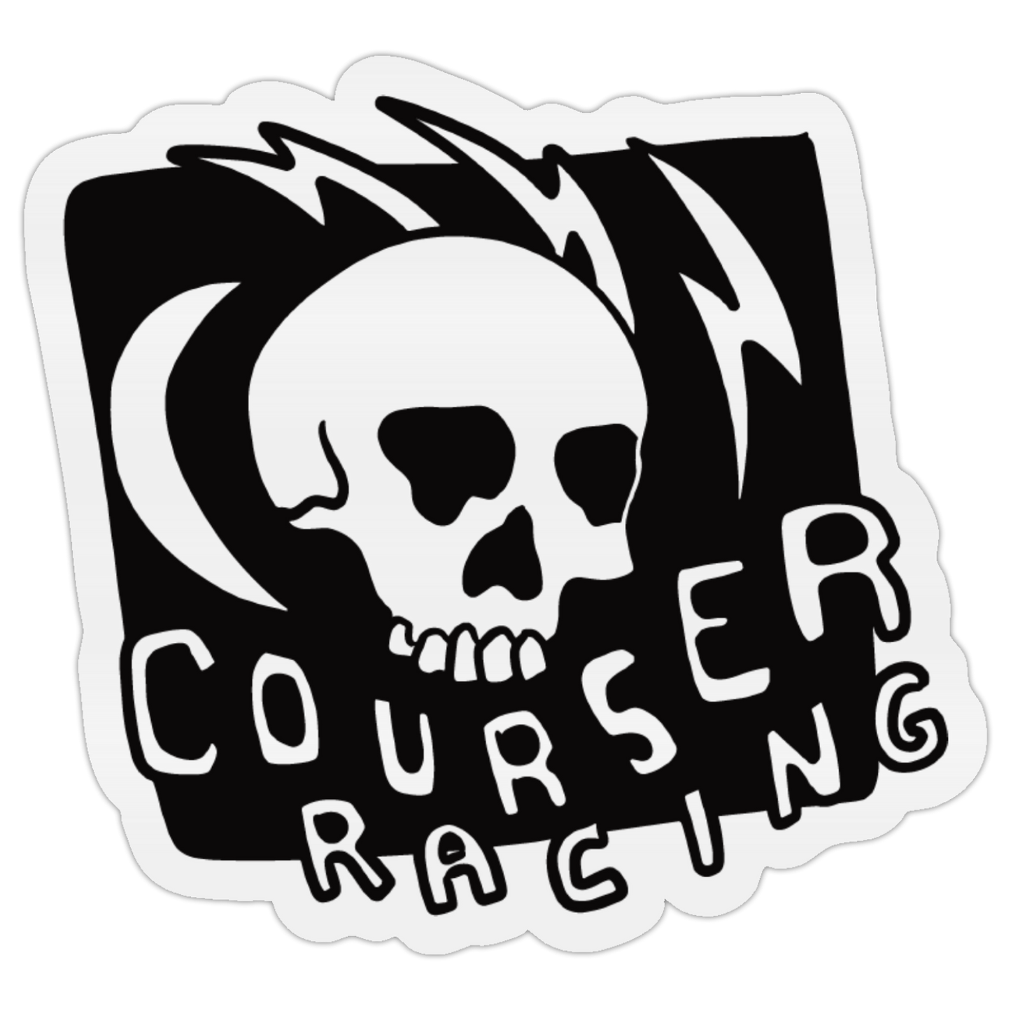 Courser Racing Skull Sticker