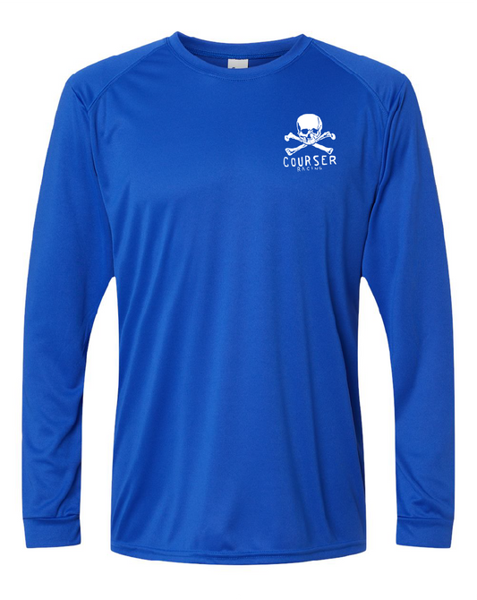 Courser Racing White Skull Performance Long Sleeve